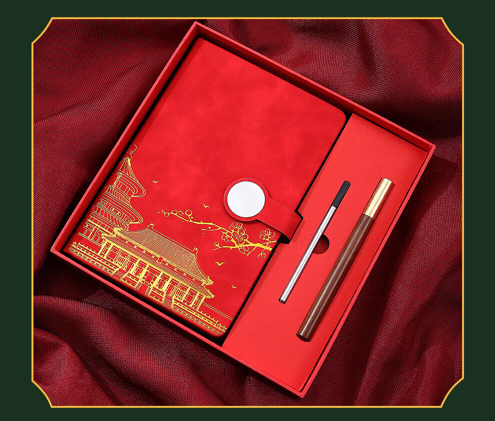 Longe Notebook Gift Box Set, Forbidden City Cultural And Creative Notebook Set, Chinese Style Souvenir Notebook, Stationery Small Gift, High-Quality Diary, Suitable for Teachers As Gifts, Customizable Logo Available 12