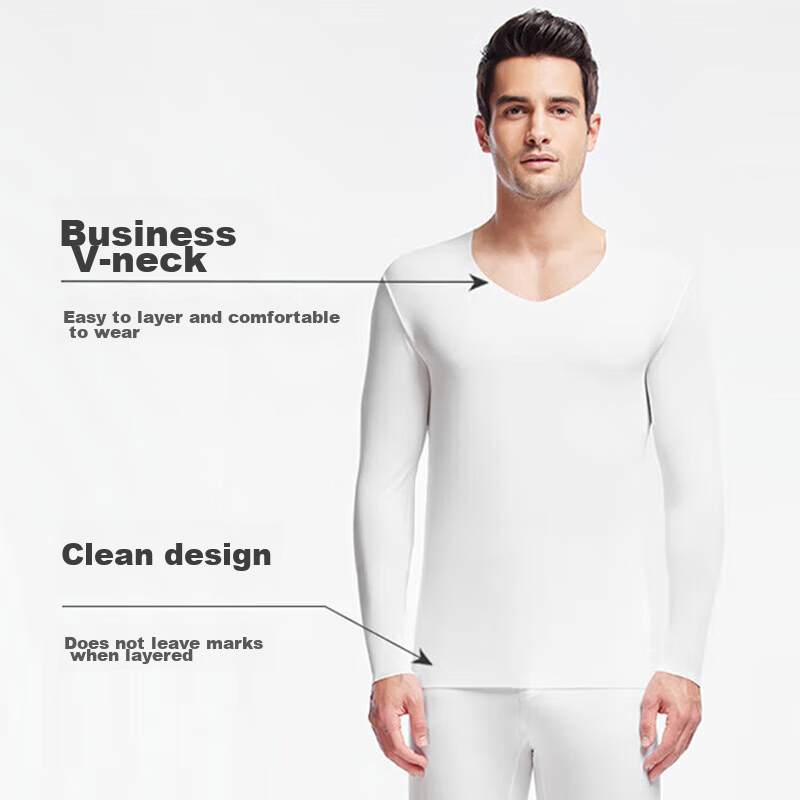 Aimer Men's Thermal Underwear Set, Seamless Modal Base Layer, Comfortable Fit NS74J471 Dark Blue 180