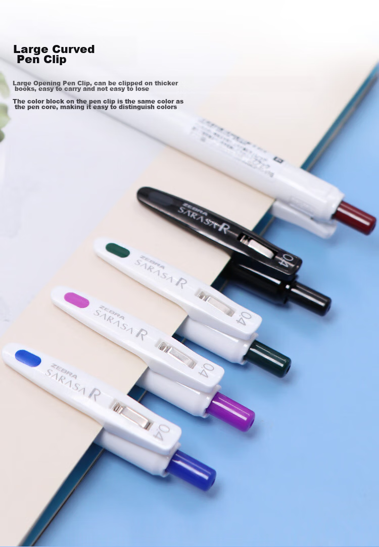 ZEBRA 0.4mm Retractable Bullet Tip Gel Pen, Colorful Student Drawing Signing Pen for Marking And Coloring, Journal Pen, Ink Pen, JJS29-R1, White Barrel with Dark Green Ink, Single Pe 4