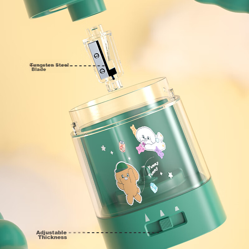 Deli Electric Pencil Sharpener, Labor-Saving Blade Core, Multifunctional Push-Type Semi-Automatic Pencil Sharpener, Pencil Sharpener, Student Stationery, Exam Supplies, Children's Birthday And Graduation Gifts for Boys And Girls