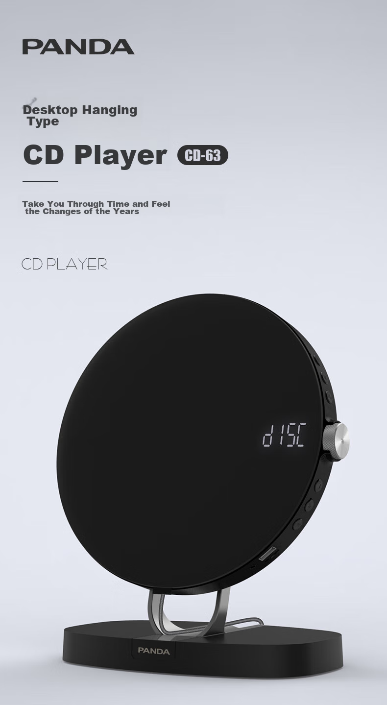 PANDA CD-63 CD Player, Bluetooth Speaker All-In Album Player, High-Quality Audiophile-Grade Disc Player, Wall-Mounted Dual-Use Speaker 1