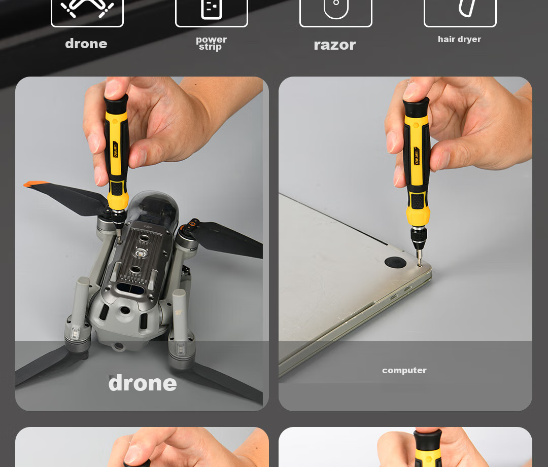 Deli Multifunctional Precision Repair Electronic Screwdriver Set, 65 Pieces, Mobile Phone Repair Screwdriver Kit 6