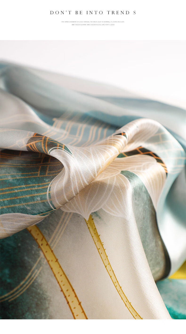Hangsifu Silk Scarf Shawl Wrap, Autumn And Winter Neck Protection Cloak, Mother's Birthday Gift Box 23