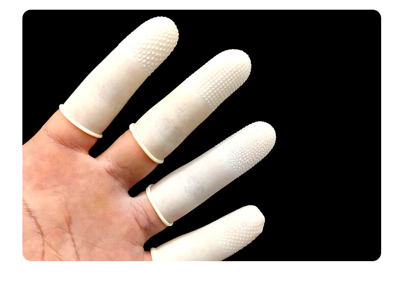 Caiyile Latex Non-Slip Finger Cots Orange S/Small (100 pcs) 08293 11