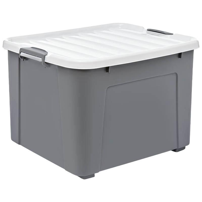 Xitianlong Plastic Clothes Storage Box Toy Car Organizer 110L Gray 1 Piece with Wheels