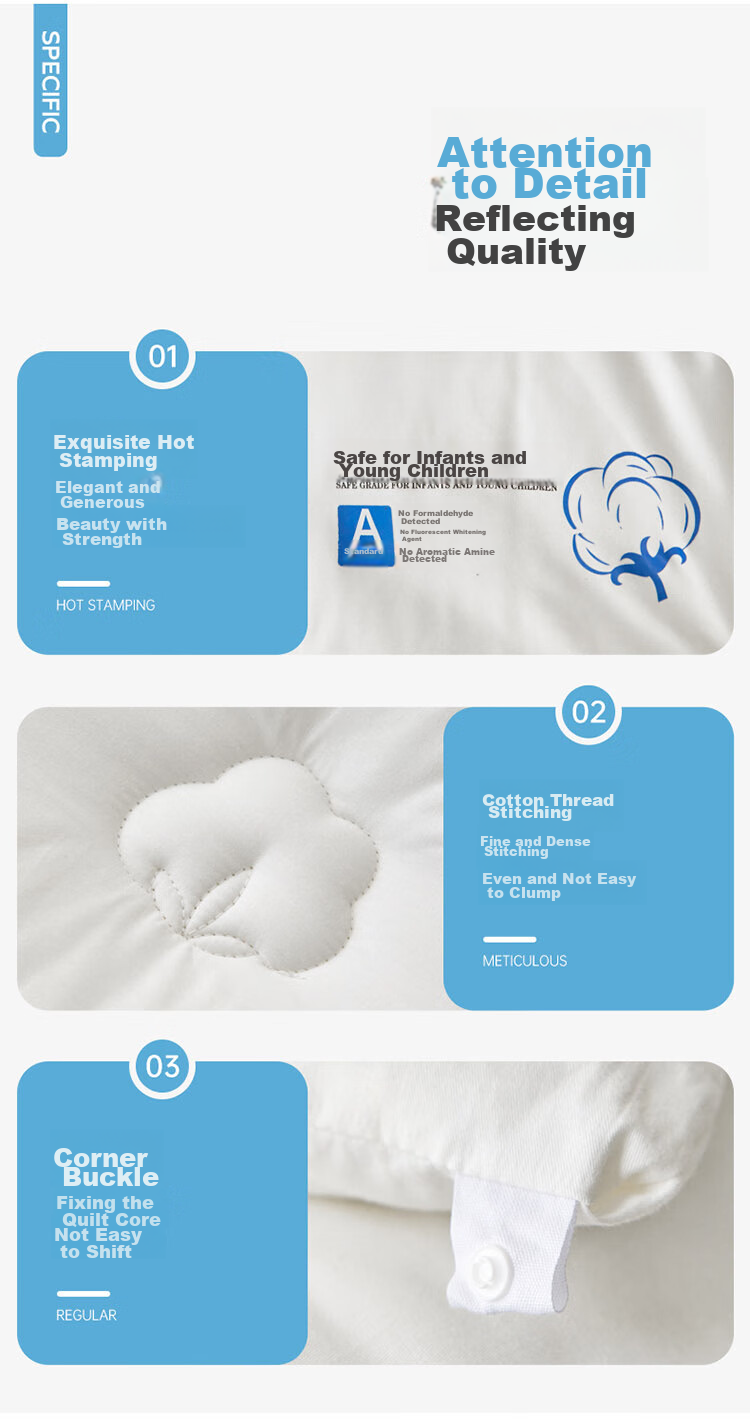 Dohia Home Textiles Pure Cotton Xinjiang Cotton Quilt Winter Thickened Comforter Duvet Approximately 7.1 Jin (3.55 Kg) 203*229cm 11