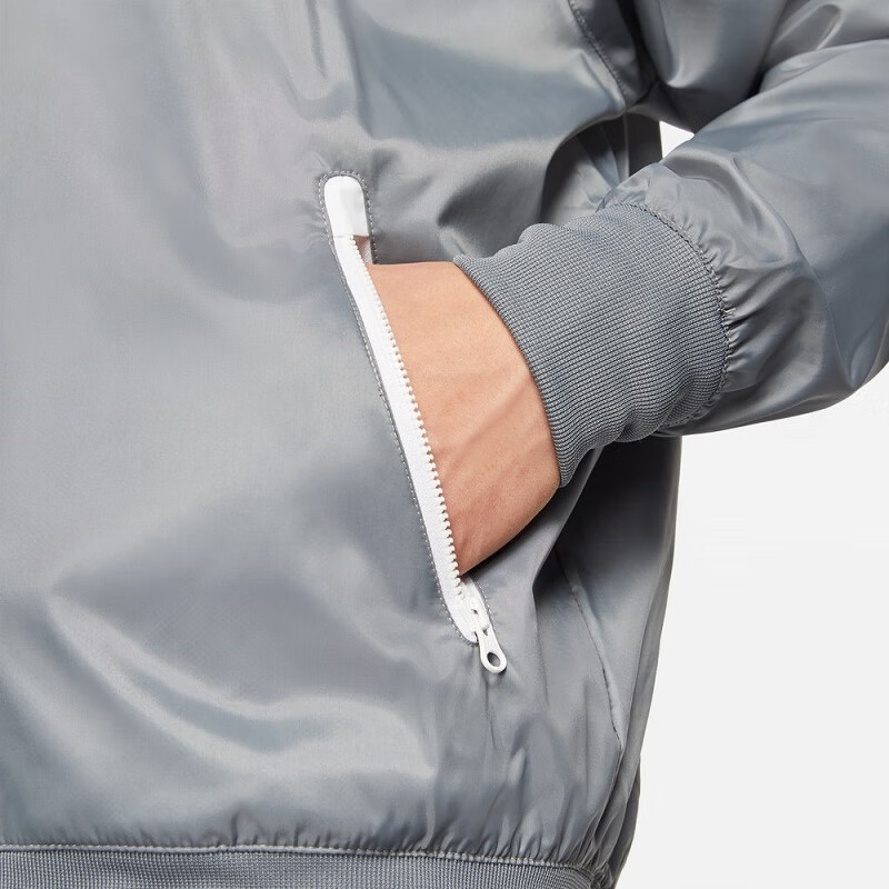 NIKE Men's Spring And Summer Woven Hooded Jacket, Sports Casual, DA0002-135 White XL 7