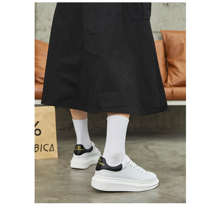 Senma Fashion Korean-Style Versatile Thick-Soled White Sneakers Breathable Comfortable Casual Shoes for Women 121134806 White Size 35 13