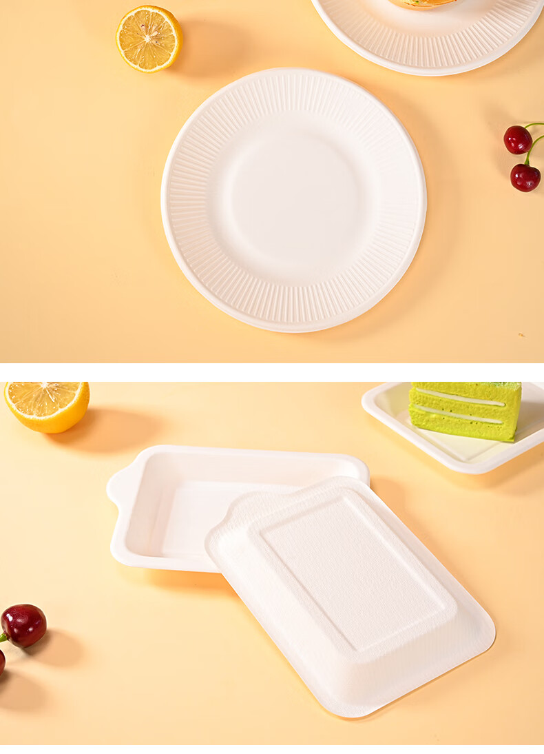 Babike Disposable Paper Plates, Cake Plates, Barbecue Plates, Western-Style Plates, Handmade Art Drawing Paper Plates, 8 Inches, 20 Pieces 13