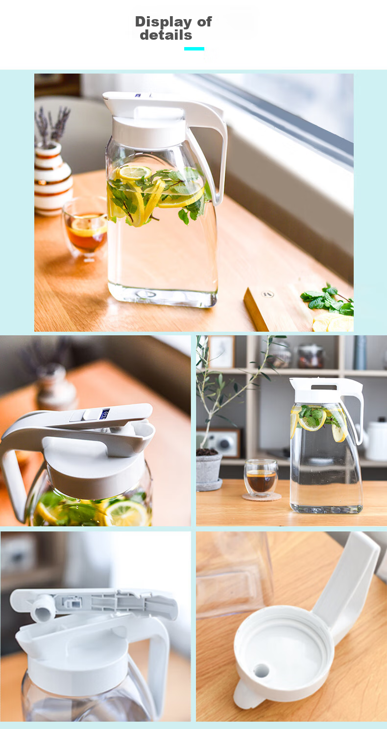 ASVEL Plastic Cold Water Pitcher, Large Capacity, for Brewing Tea, Refrigerator Juice Pitcher, Food-Grade, Heat-Resistant, 3.1L 13