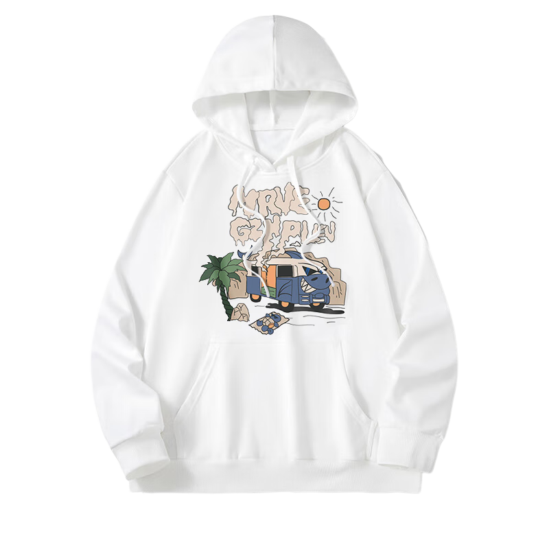 Mianzhi National Trend Brand Men's Hoodie, American-Style Loose Trendy Base Layer, Versatile Couple Outfit