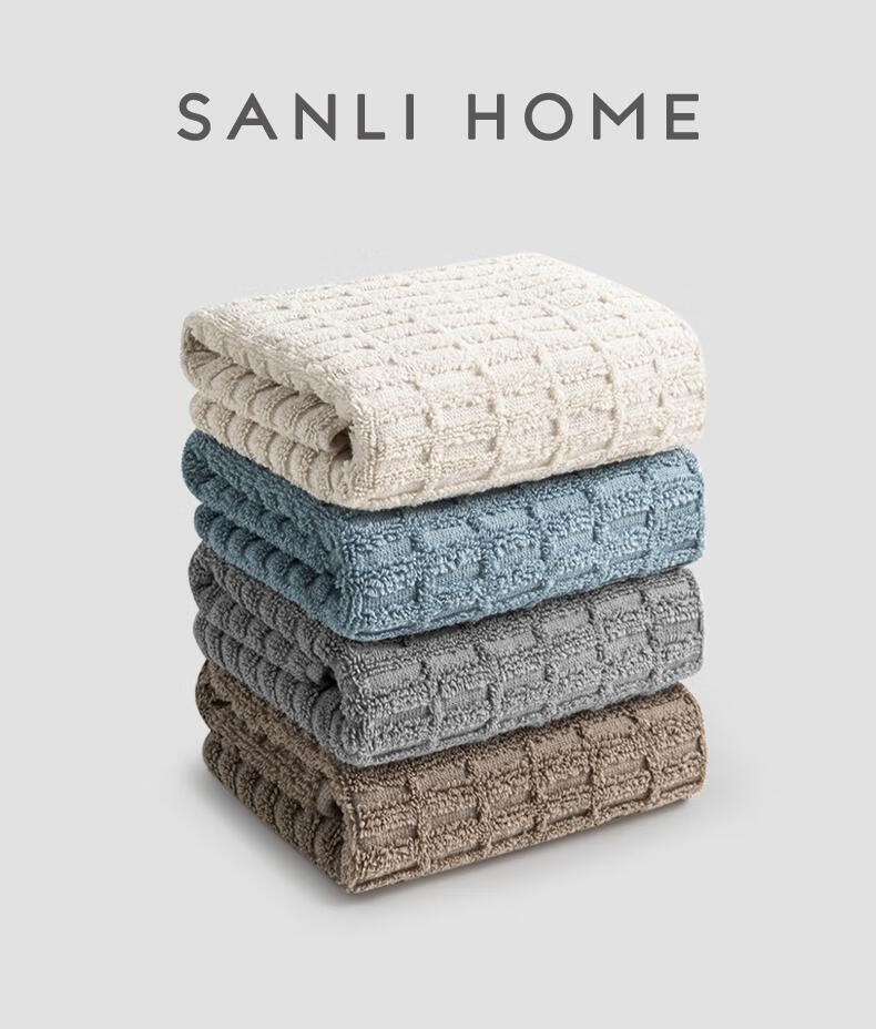 Sanli Class A Xinjiang Cotton Square Towels, 4 Pieces, Pure Cotton Soft Absorbent Face Washing Sports Small Towels for Men And Women, 33*33cm 3