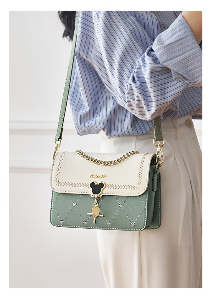 Aokang Women's Handbag, 2026 New Trendy Cowhide Small Square Bag, Light Luxury Crossbody Shoulder Bag, Birthday Mother's Day Gift for Girlfriend Or Wife 17