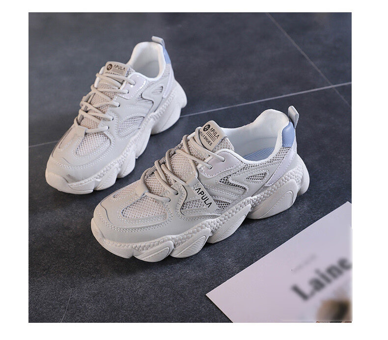 CARTELO Women's Chunky Sneakers, Spring Sports Casual Shoes, Lightweight Mesh Running Shoes for Women, 1173 Beige, Size 38 20