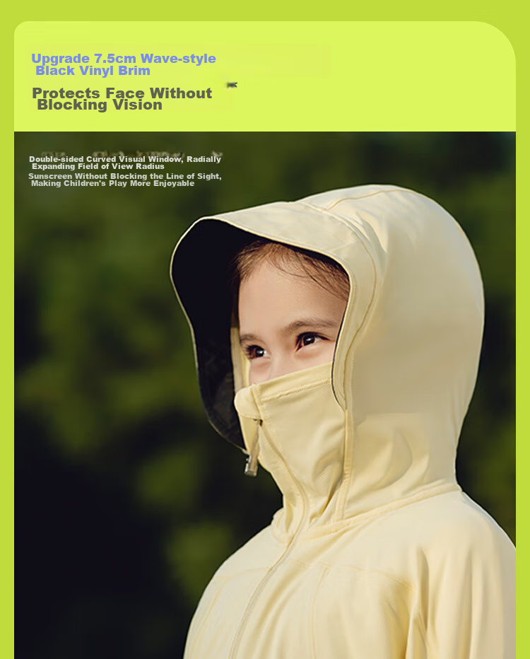 Beneunder Children's Sun Protection Clothing, Sunscreen Jacket for Boys And Girls, Cool-Feeling Breathable Quick-Dry Sun Protection AL11124 Peach Fairy 110 14