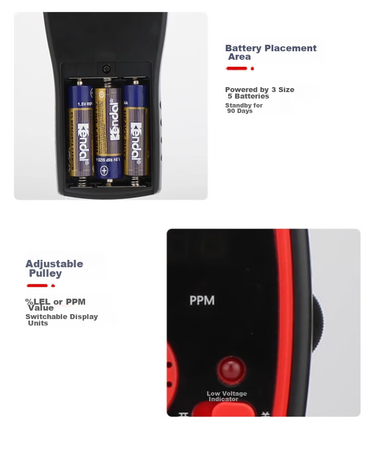 Beihai Combustible Gas Detector, Natural Gas And Coal Gas Handheld Portable Gas Detection Alarm with Digital Display, Model 816 10