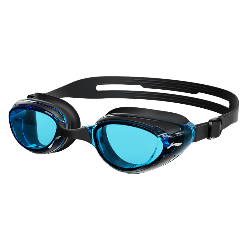 Li-Ning Swimming Goggles, Waterproof And Anti-Fog, for Men And Women, High-Definition Swimming Glasses, Non-Prescription Swimming Goggles, LNJT224-7, Glossy Black