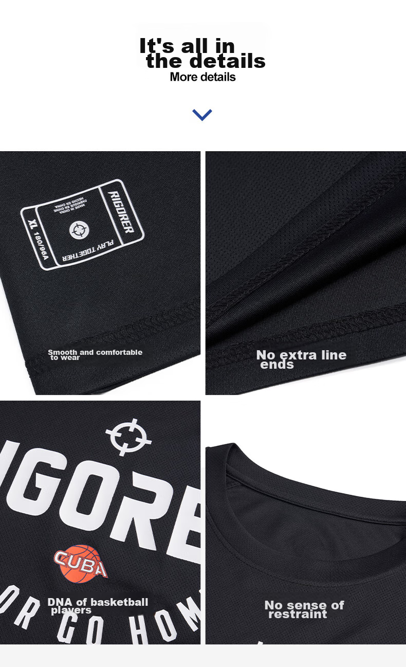 RIGORER Men's Short-Sleeve T-Shirt, Summer Breathable Quick-Dry Basketball Jersey, Sports Running Tee for Men's Fitness Workout 8