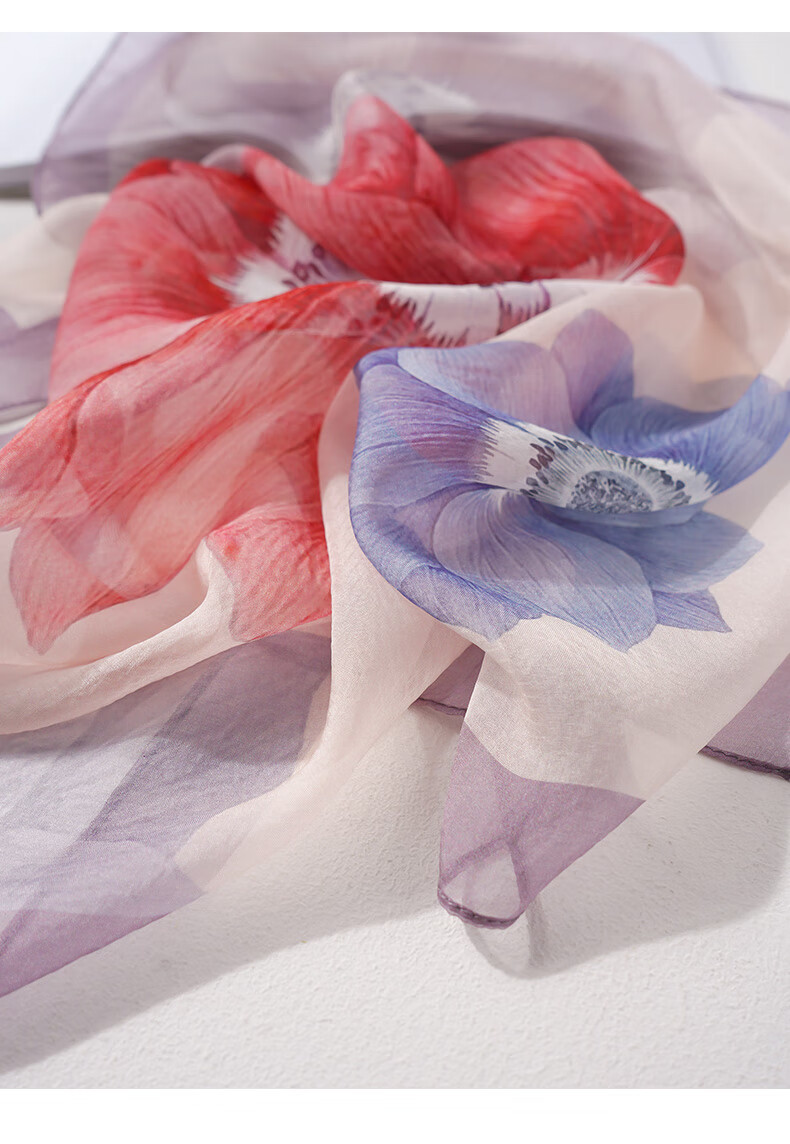 Hangsilu Silk Scarf for Women, Mulberry Silk Scarf, Square Scarf, Pearl Shawl, Birthday And Holiday Gift for Mom 23