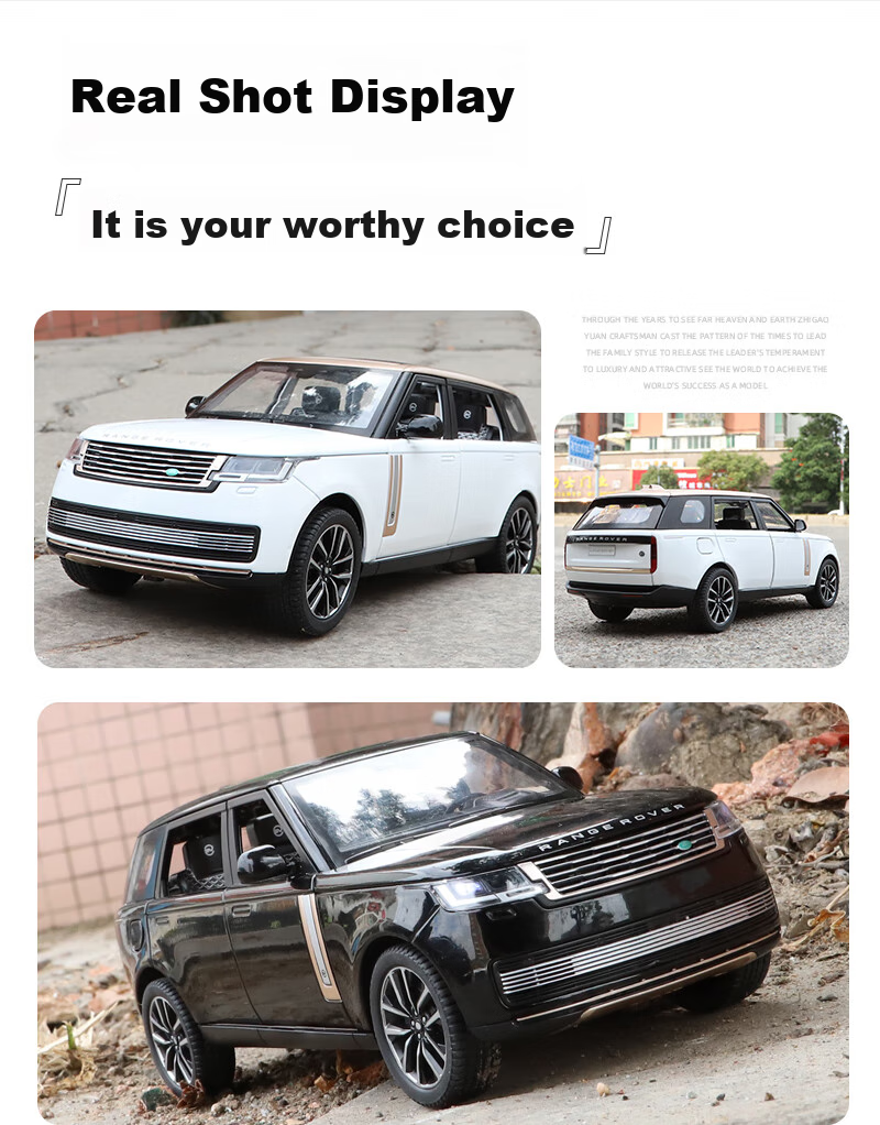 Heimanba 1:24 New Land Rover Range Rover SV White Car Model Children's Toy Alloy Car Model Collectible Display Piece Gift 13