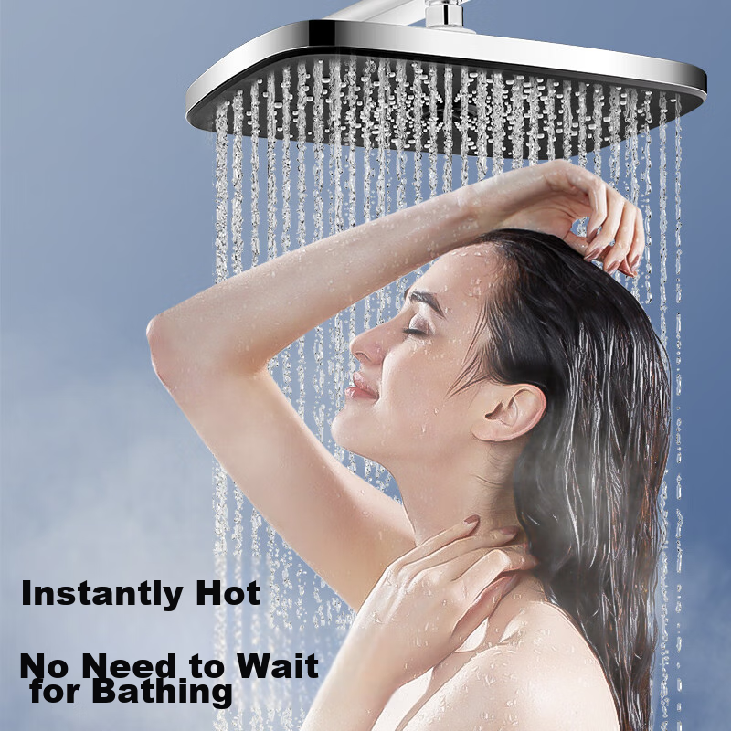MeiLing Instant Hot Water Heater, Quick Heating Mini Kitchen Treasure / 6050W Variable Frequency Constant Temperature Bathroom / Rental House Shower, No Storage Required, Electric Water Heater MJR-DC6081