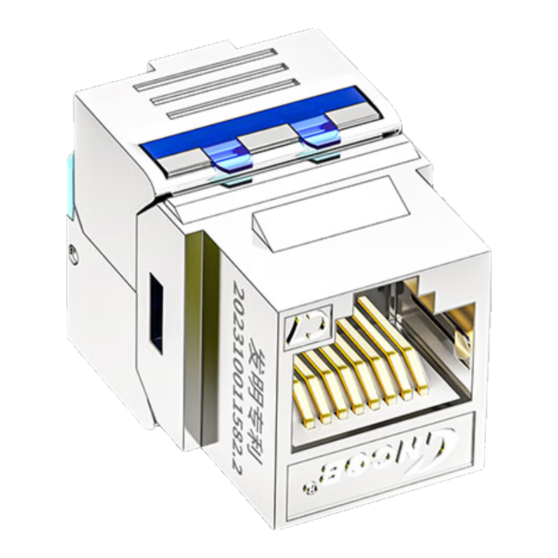 CNCOB Category 7 Module [Short Body, Not Compatible with 86 Junction Box] Network Panel Single/double Port CTA7 Shielded Network Cable Socket Panel CN-MD2007/DT 1 Piece/pack