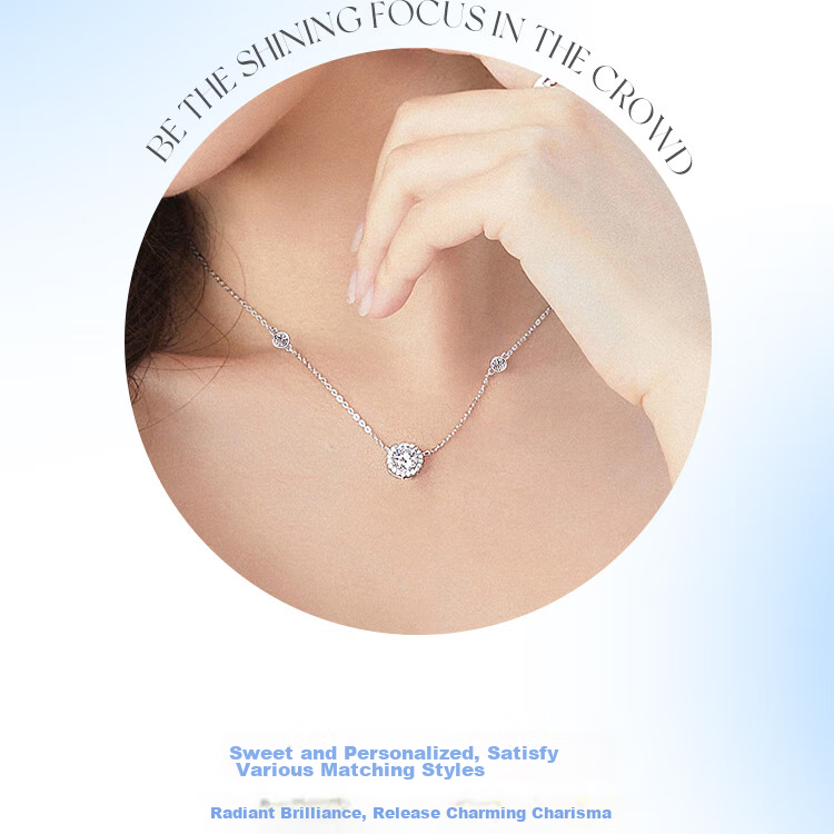 FanciFanci Star Dot Necklace White Silver Women's Light Luxury Pendant Birthday Gift for Girlfriend 11