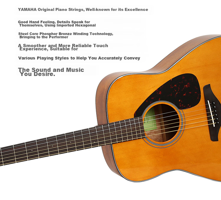 YAMAHA FG830VN North American Model Solid Wood Top Acoustic Guitar for Beginners, 41-Inch Guitar in Gloss Vintage Color 21