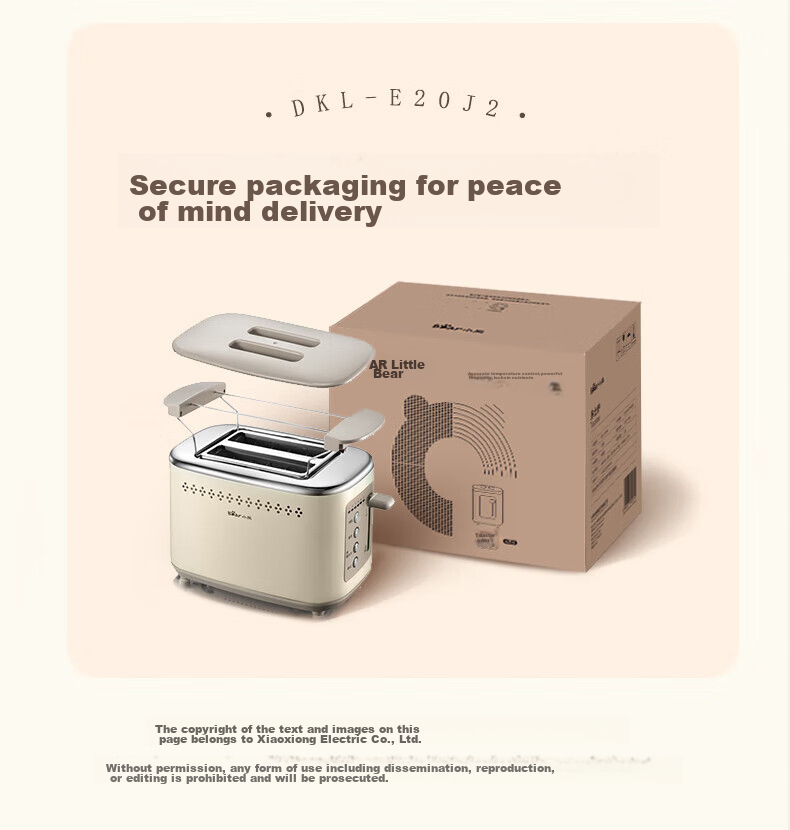 Bear Bread Maker, Toaster Oven, Automatic Breakfast Home Small Bread Toaster for Steamed Buns, Stainless Steel Baking Wonder DSL-C02M6 17