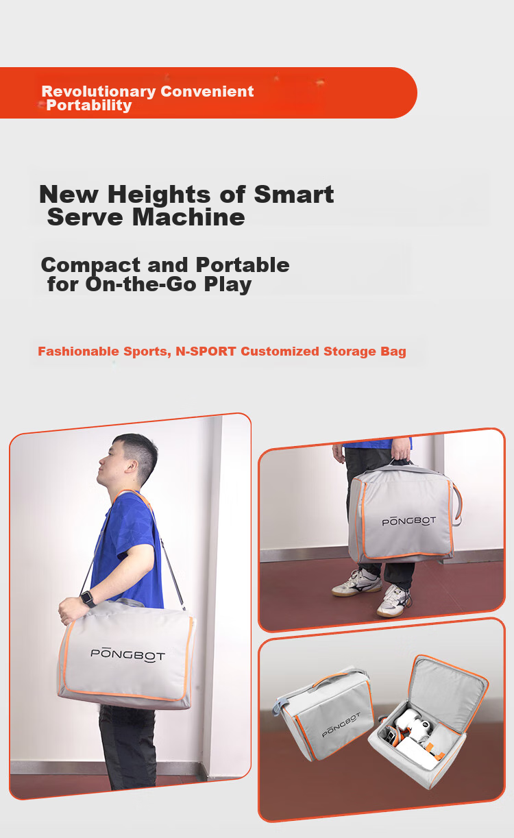 Pongbot NOVA Table Tennis Ball Machine, Portable Smart Table Tennis Training Device for Adults at Home, Ball Launcher 2