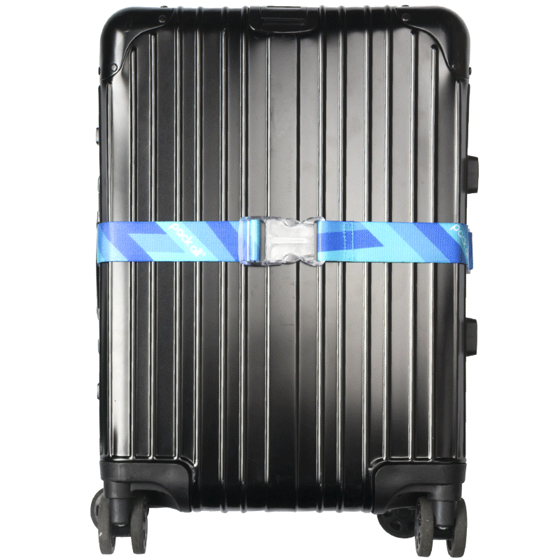 Pack All Luggage Straps for International Shipping, Suitcase Binding Fasteners, Anti-Explosion Safety Packing Straps, Blue