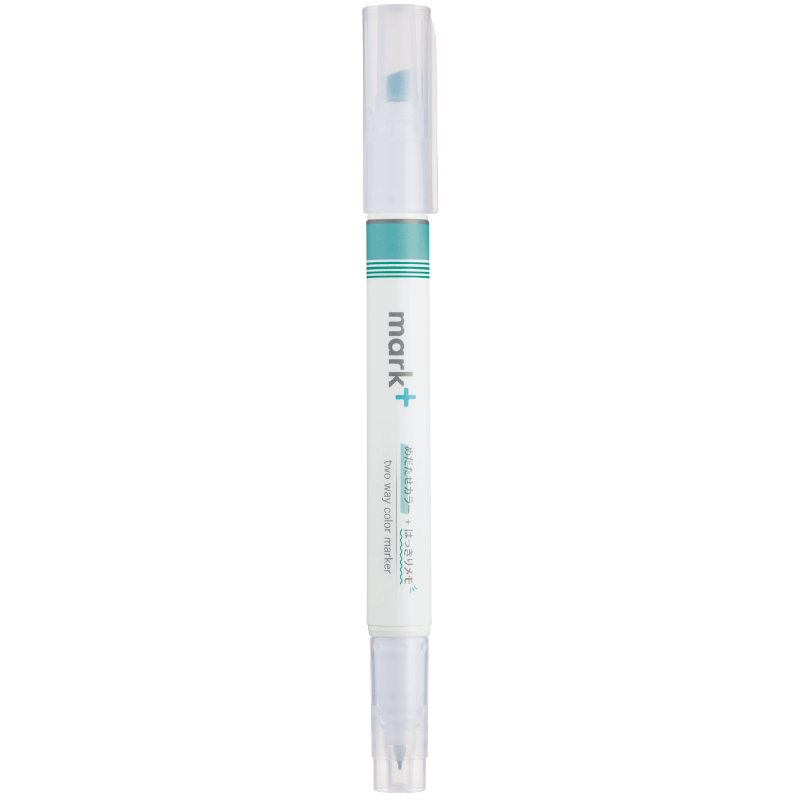 KOKUYO Imported Mark+ Colorful Marker Pens for Students to Highlight And Mark Important Points, Fluorescent Pen, Double-Ended, Green, 1 Piece PM-MT200G
