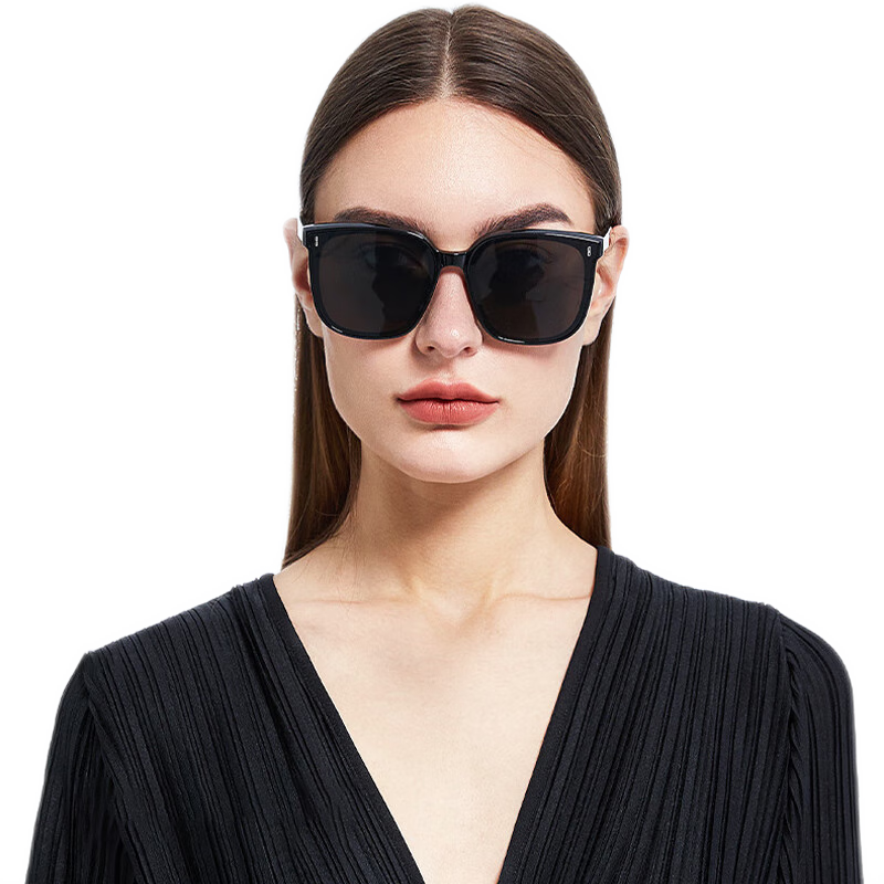 Angelamiao Sunglasses for Men And Women, Fashionable Large Frame Sun Protection UV-Resistant Glasses with Nylon Polarized Lenses, Square Frame
