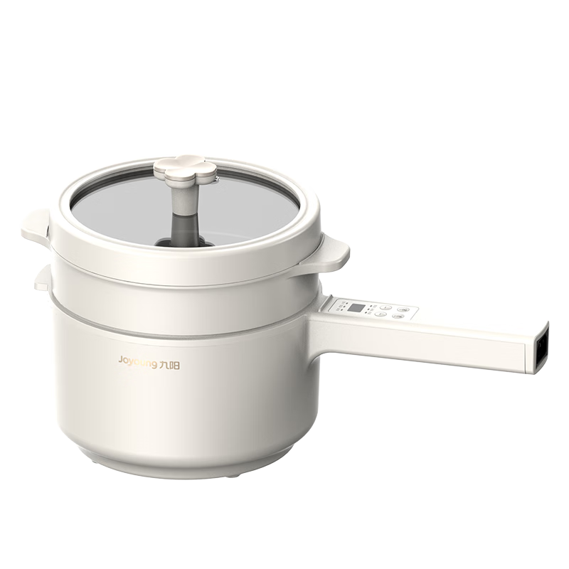 Joyoung 2L Double-Layer Electric Cooking Pot And Wok, Electric Hot Pot, All-In Dorm Small Electric Pot for Noodles, Electric Wok Small Pot Multifunctional Mini Hot Pot G186