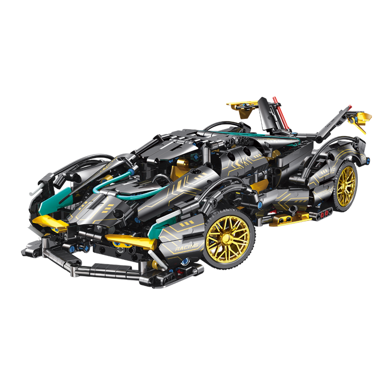 Lianhe Chuangxiang Compatible Lego Racing Car Building Blocks, Lamborghini Remote Control Sports Car, Toy for Boys Aged 8-12, Birthday Gift