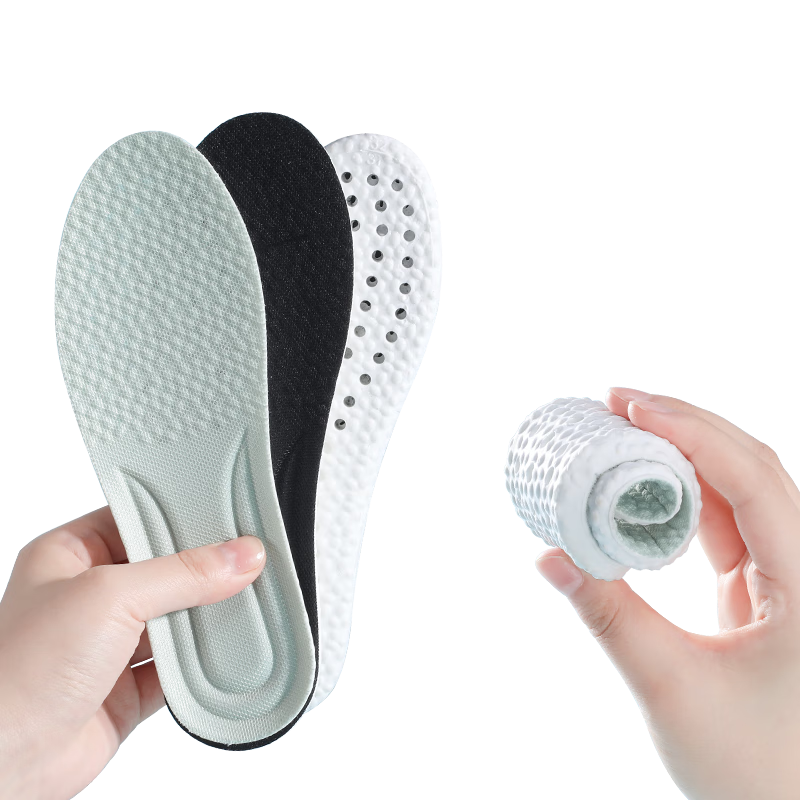 3AnGnI Children's Insoles, Sports Shock-Absorbing, Cuttable, for Boys And Girls, Odor-Resistant And Sweat-Absorbing, Mixed Pack, Size 31-32