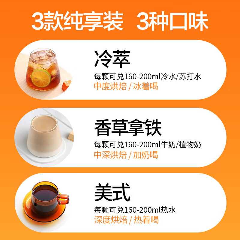 F5速溶冷萃黑咖啡 美式风味纯享装冻干咖啡粉 30颗*2g