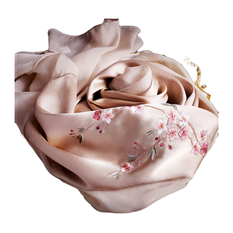 Hangsilu Silk Scarf for Women, 100% Mulberry Silk Shawl, Birthday Gift for Mother And Elders, High-End Mid-Autumn Festival Present