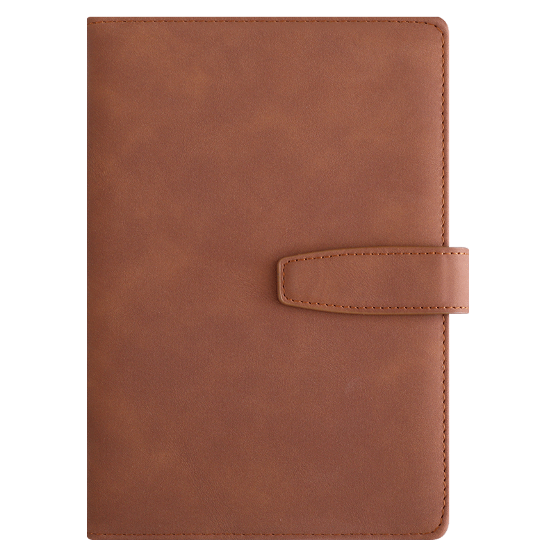 Faramon Business Notebook, A5 Thickened with Buckle, Sheepskin Cover Journal, Stationery Diary, Work Log, Office Meeting Record Book, Customizable, A5-Brow