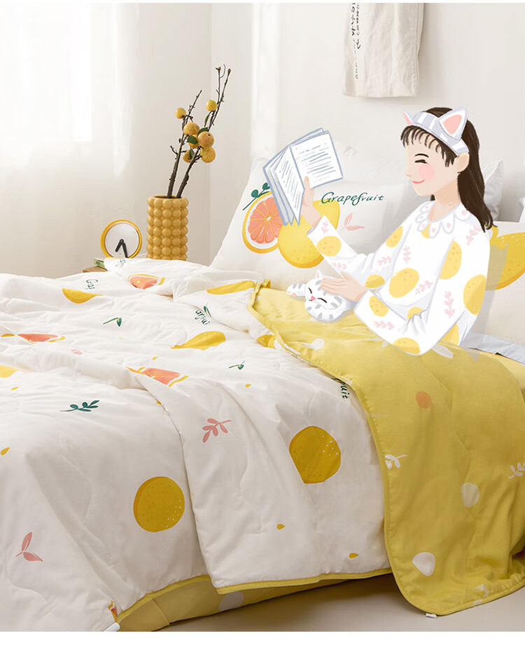 Dohia Home Textiles Pure Cotton Air Conditioning Quilt, 100% Cotton Summer Cool Quilt, Washable Thin Quilt, Comforter Core, 229*230cm 8