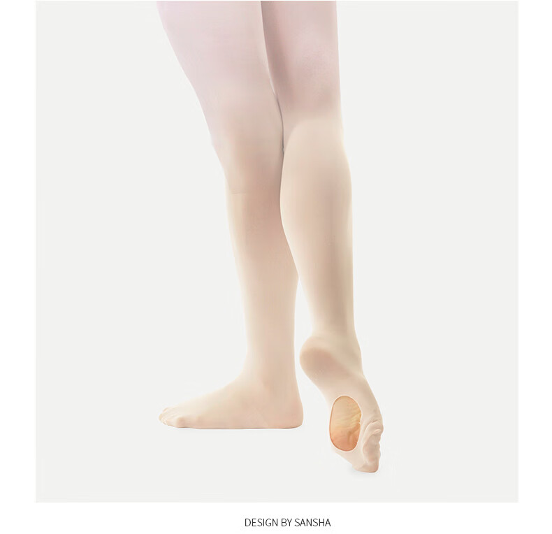 Sansha Ballet Dance Stockings for Adult Women, Footed Stockings, Open-Toe Silk Stockings for Dance Performances, Large Stockings T88 Black 7