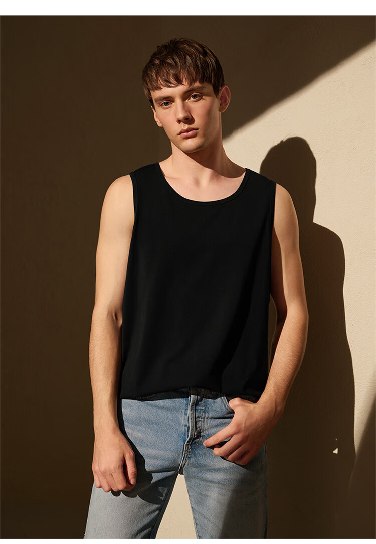 Maniform MW1 Men's Antibacterial Cooling Cotton Tank Top, Breathable Comfortable Undershirt, Sleeveless Fitness Vest 8