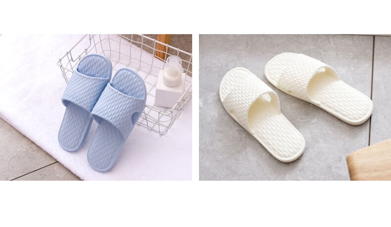 GUOLUOFEI Slippers for Men, Indoor Non-Slip Shower Bathroom Floor Flat Sole Couple Slippers for Women, Pink, Size 36-37 11