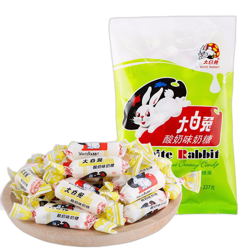 大白兔 酸奶味奶糖227g约40颗 上海特产糖果节日礼物 休闲零食儿童软糖