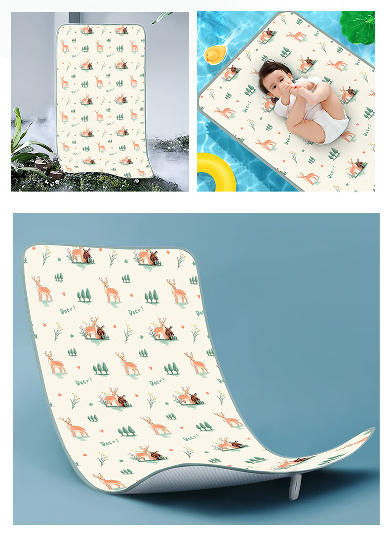 Nanjiren Children's Cooling Mat Baby Crib Mattress Summer Ice Silk Mat 120*65cm 16
