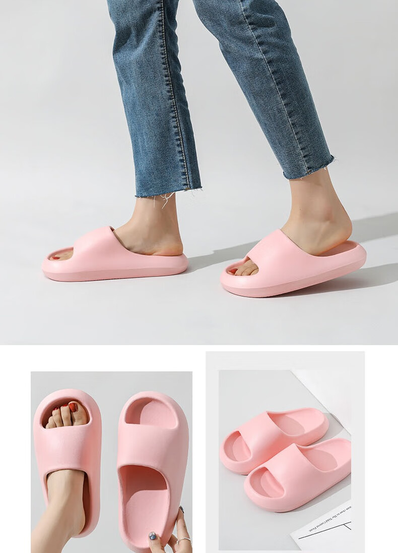Huameijianbu Home Bathroom Non-Slip Scented Cooling Mat for Couples, Indoor And Outdoor Use, HM2338 Pink, Size 40-41 7
