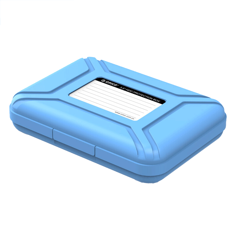 ORICO 3.5-Inch Hard Drive Storage And Protection Case, Moisture-Proof/shockproof/compression-resistant/drop-Resistant, with Label Data Organization, Blue PHX35