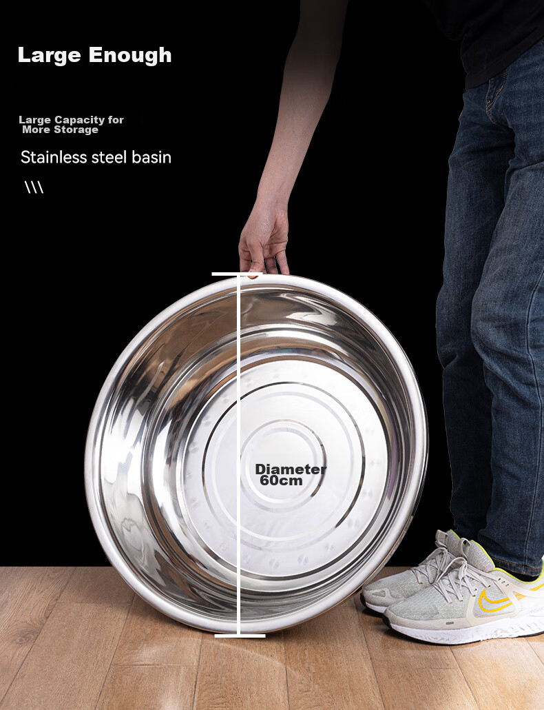 Golden Key 304 Stainless Steel Extra Large 68cm Thickened Multi-Purpose Kitchen Sink Basin GK-T700DP 8