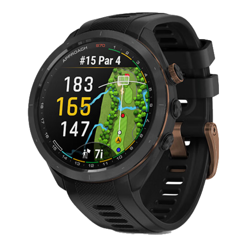 GARMIN Approach S70 Outdoor Business Smart Touchscreen Golf Sports Watch, 47mm Antique Bronze Gold