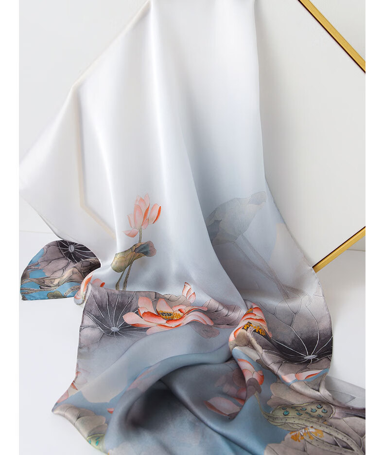 Hangsilu Silk Scarf for Women, Mulberry Silk Shawl, High-End Birthday Gift, Holiday Present for Mom And Teachers 12